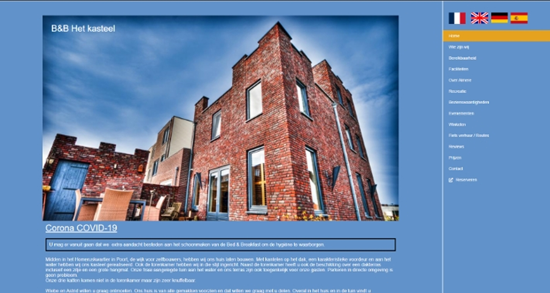 Website B&B Het Kasteel