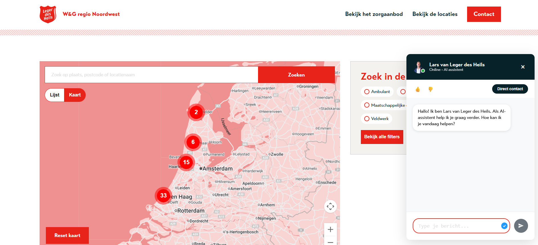 Website Leger des Heils