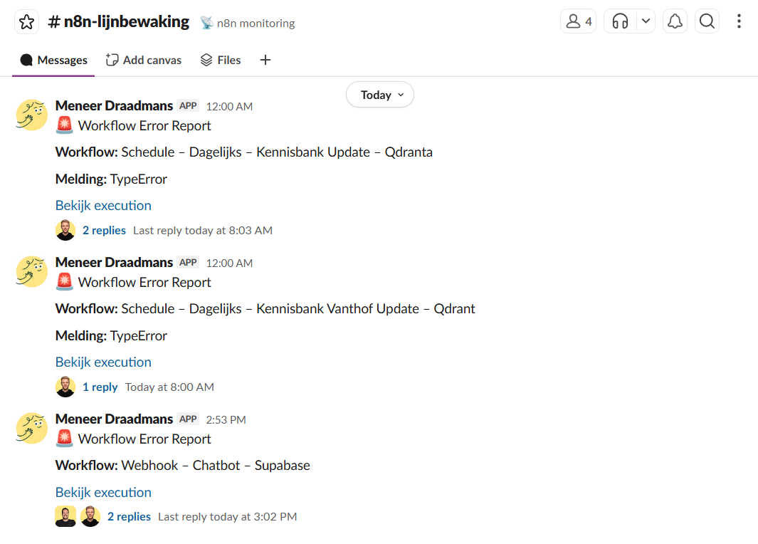 Slack errormelding