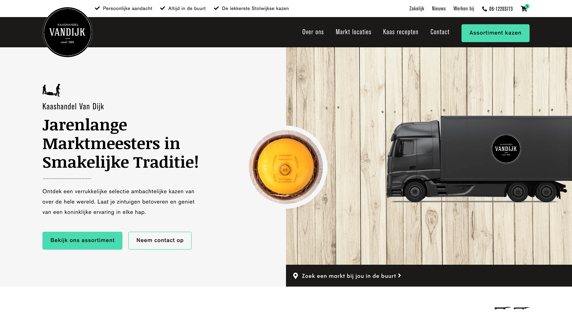 Website Van Dijk Kaas